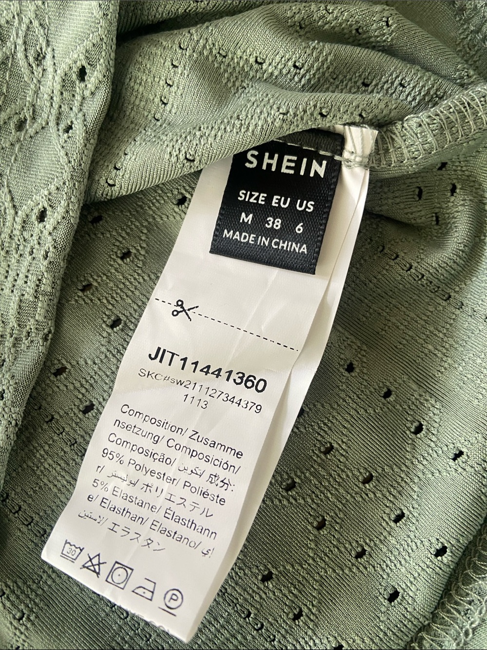 Ruffle-Trim Tank top in soft eyelet fabric in Sage Green (M) or Pink (L). - Picture 8 of 14